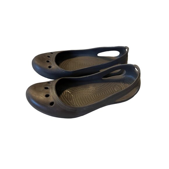 Crocs Womens Brown Flats W10 - Picture 1 of 8